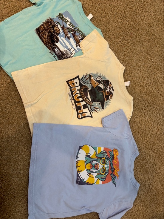 Other - Kids Short Sleeve Graphic Tee - Light Blue, Cream, Aqua